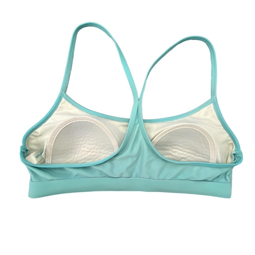 Splashletics turquoise blue racer back swim bikini top wms sz medium - Picture 2 of 11